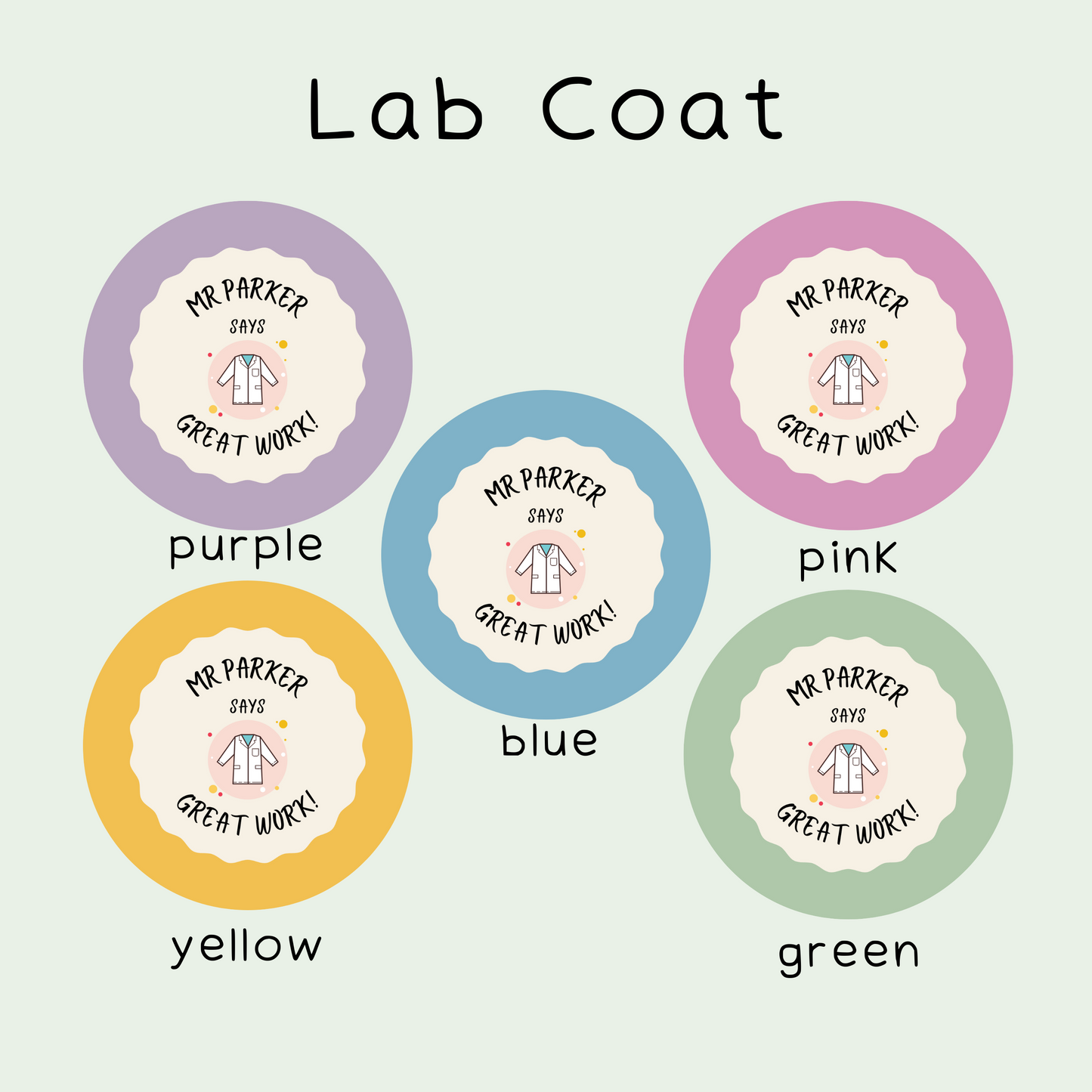 Personalised Chemistry Teacher Stickers