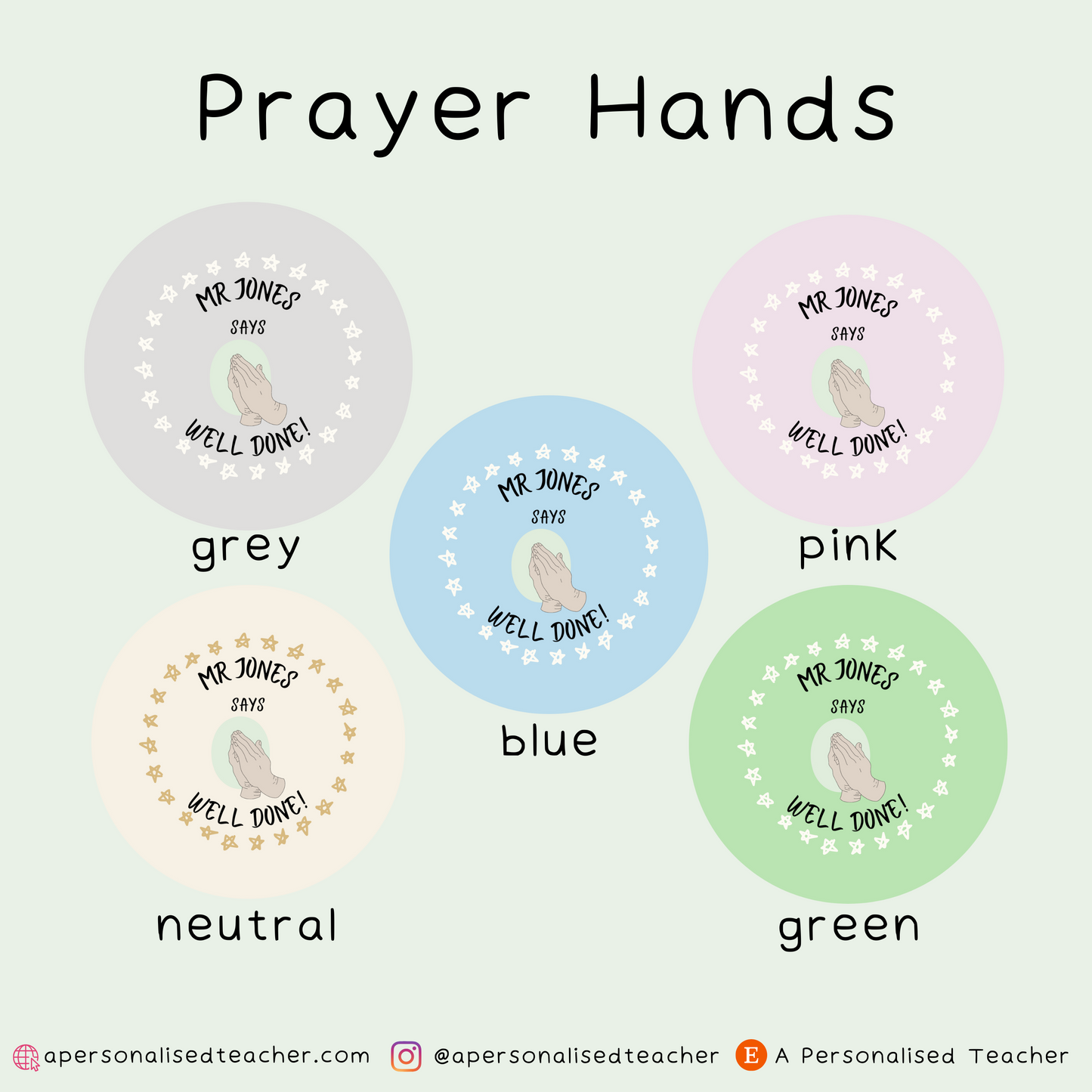 Personalised RE Teacher Stickers