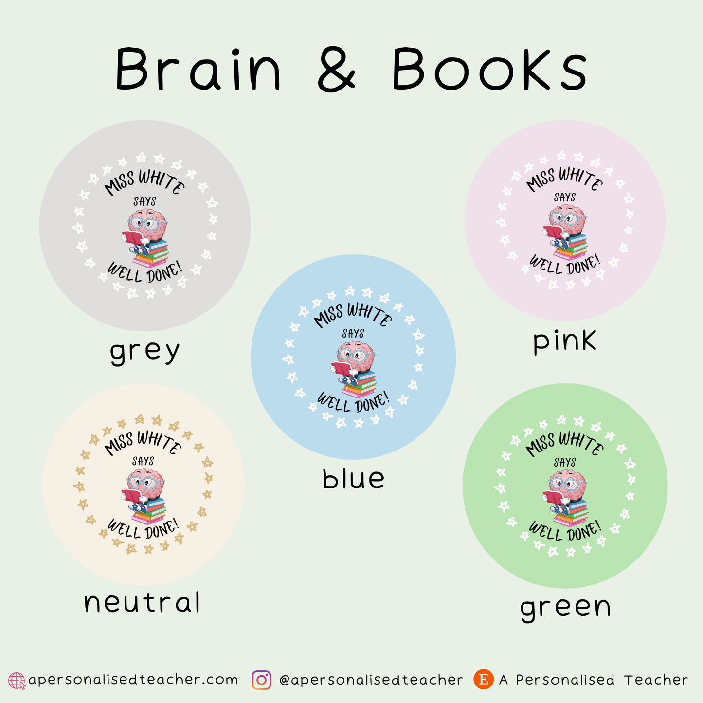 Personalised Psychology Teacher Stickers