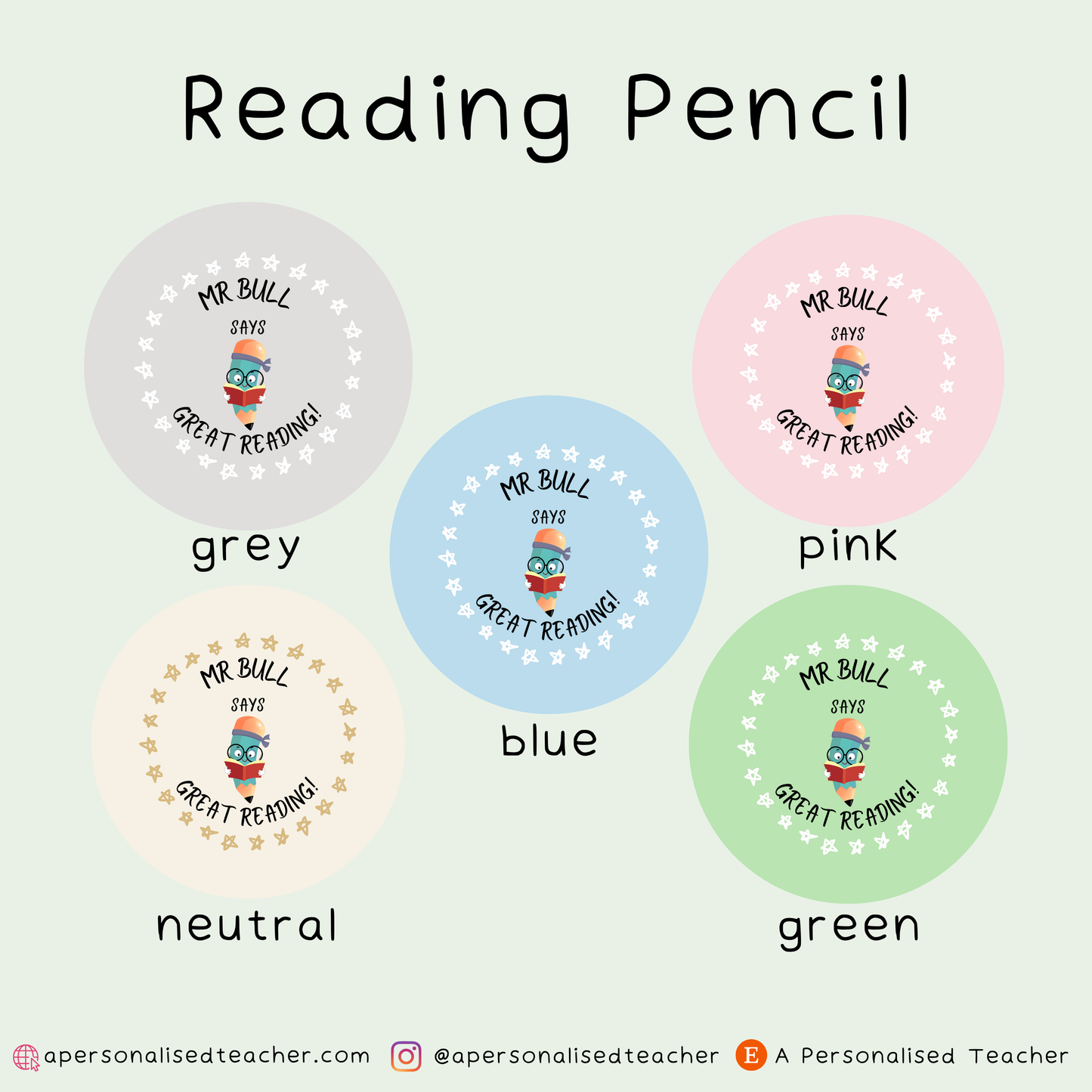 Personalised Reading Stickers