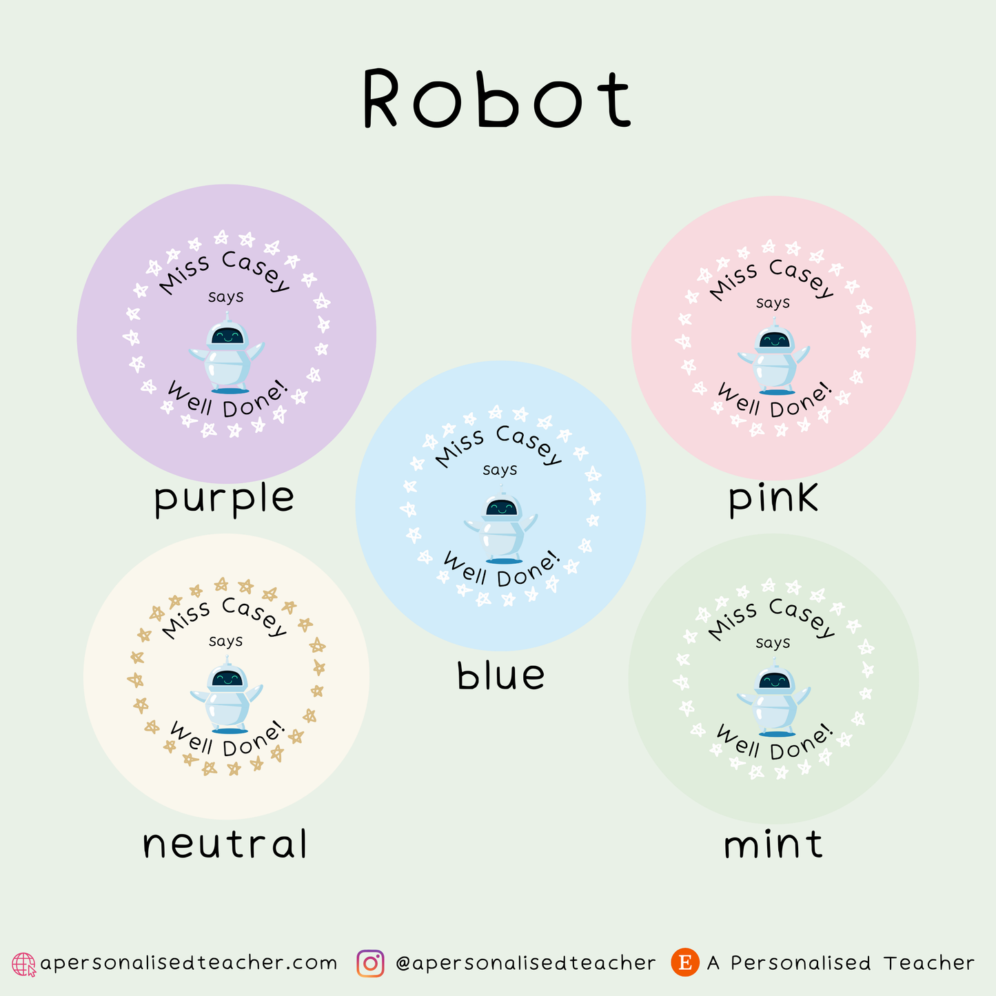 Personalised Computing Teacher Stickers