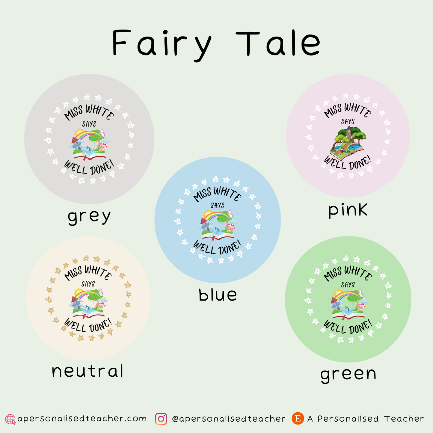 Personalised English Teacher Stickers