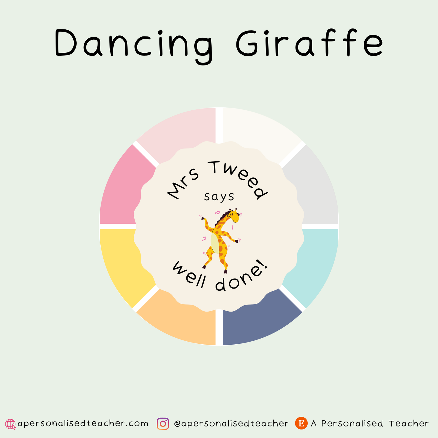 Personalised Dancing Animal Teacher Stickers