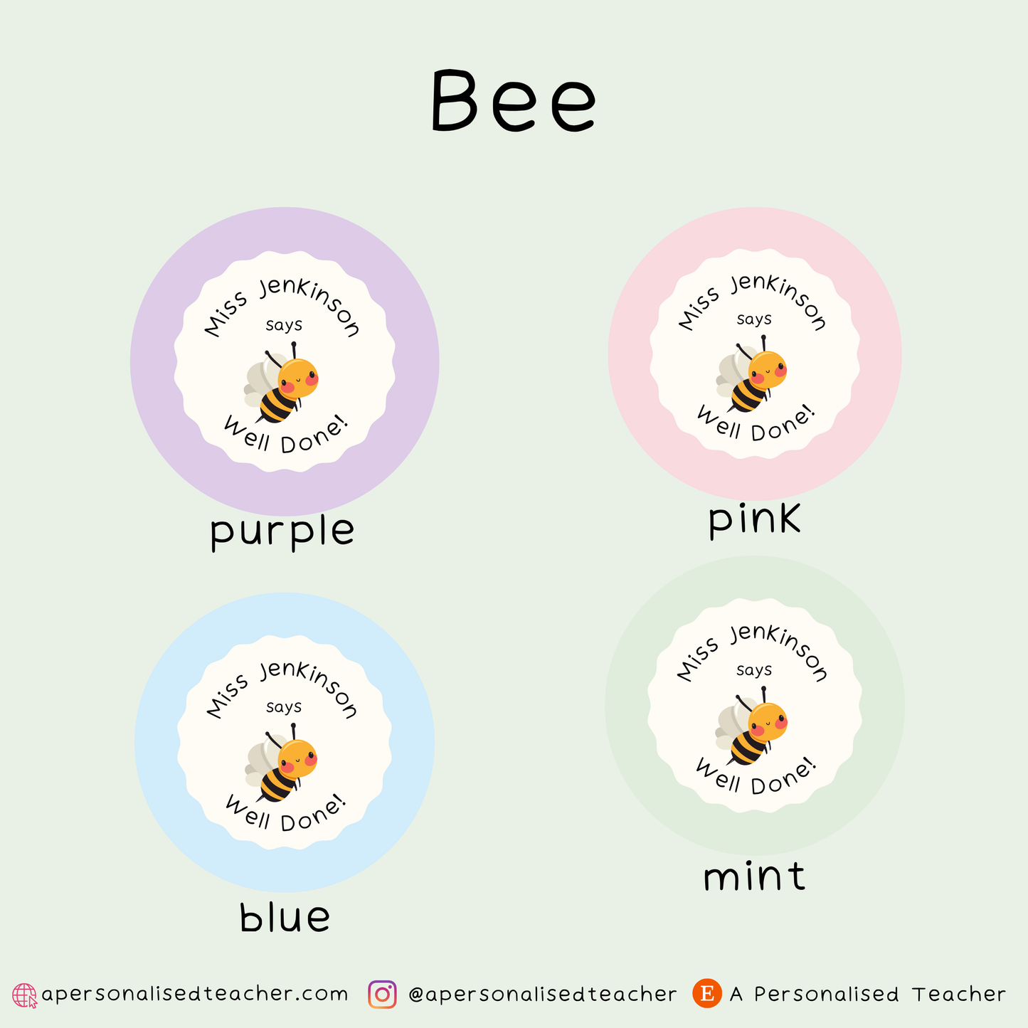 Personalised Teacher Stickers