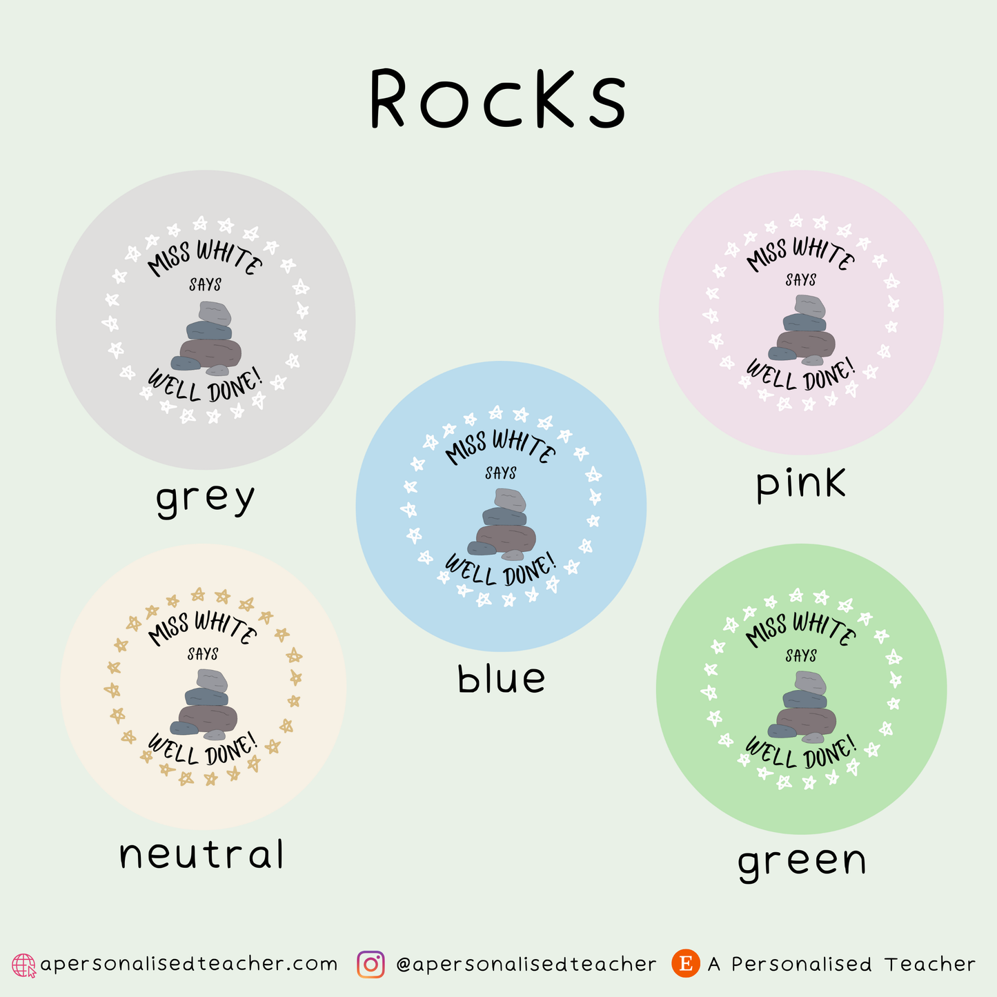 Personalised Geography Teacher Stickers