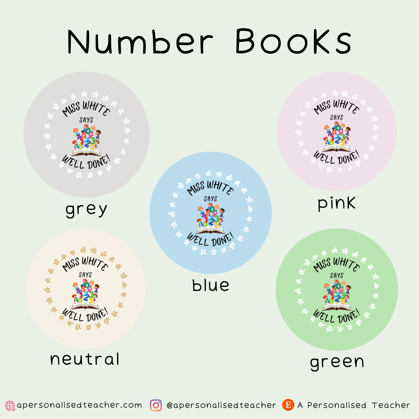 Personalised Maths Teacher Stickers