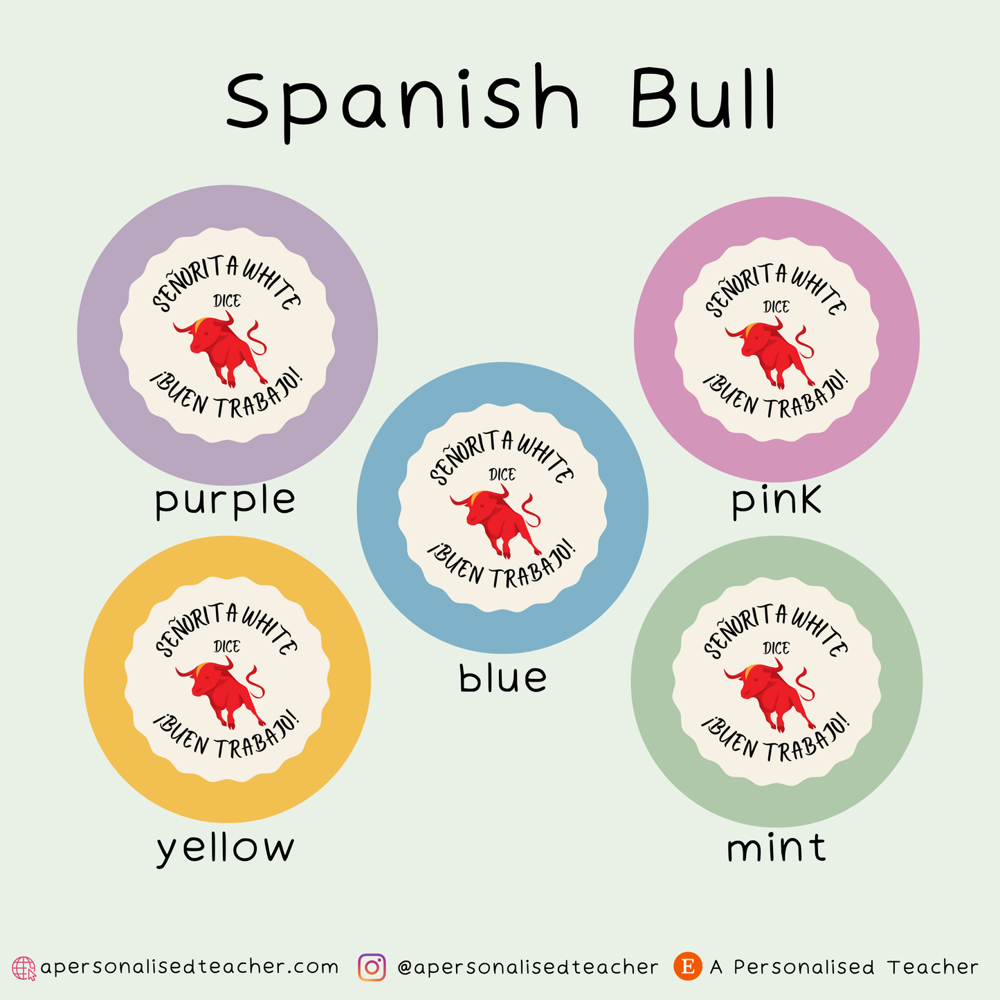 Personalised Spanish Teacher Stickers
