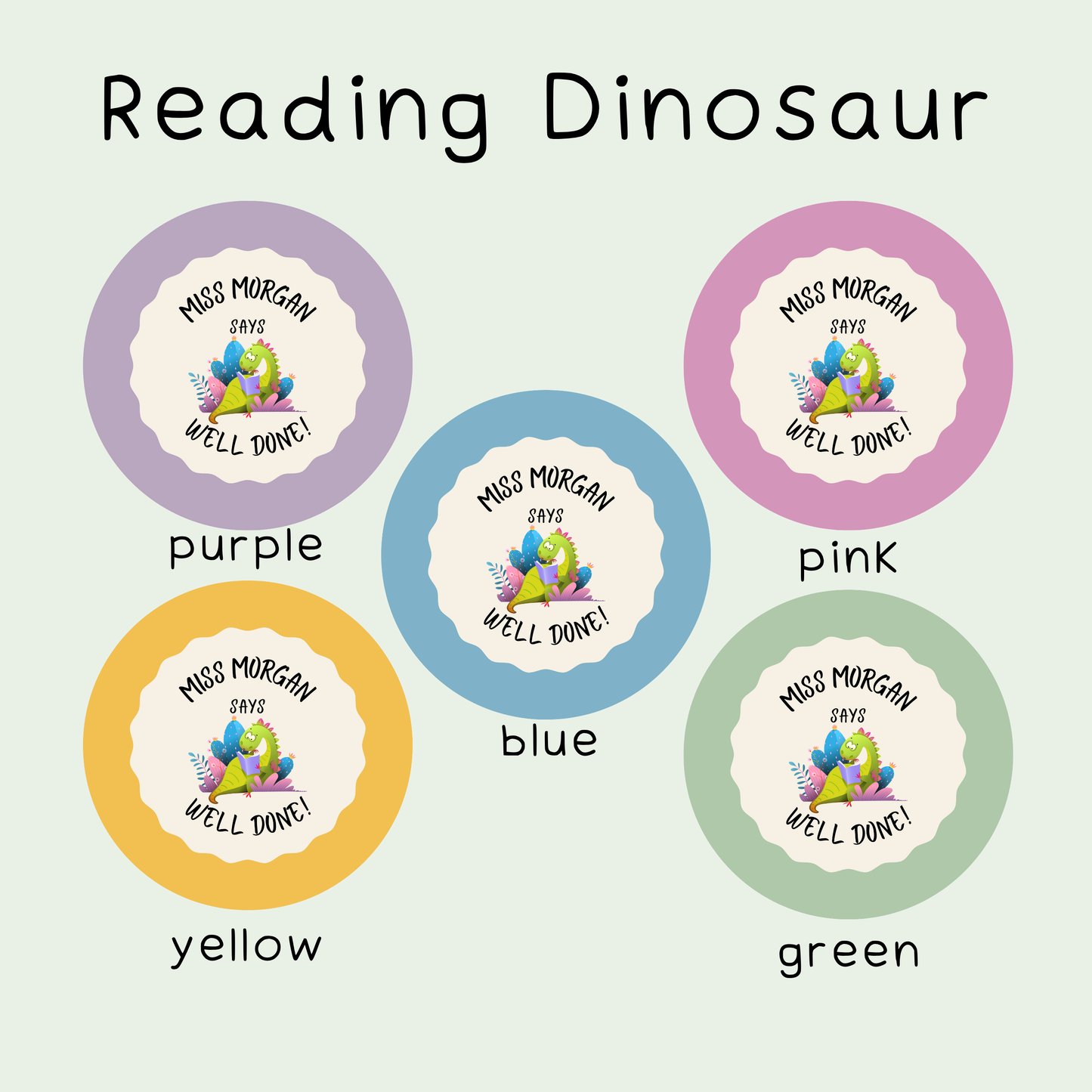 Personalised Reading Teacher Stickers