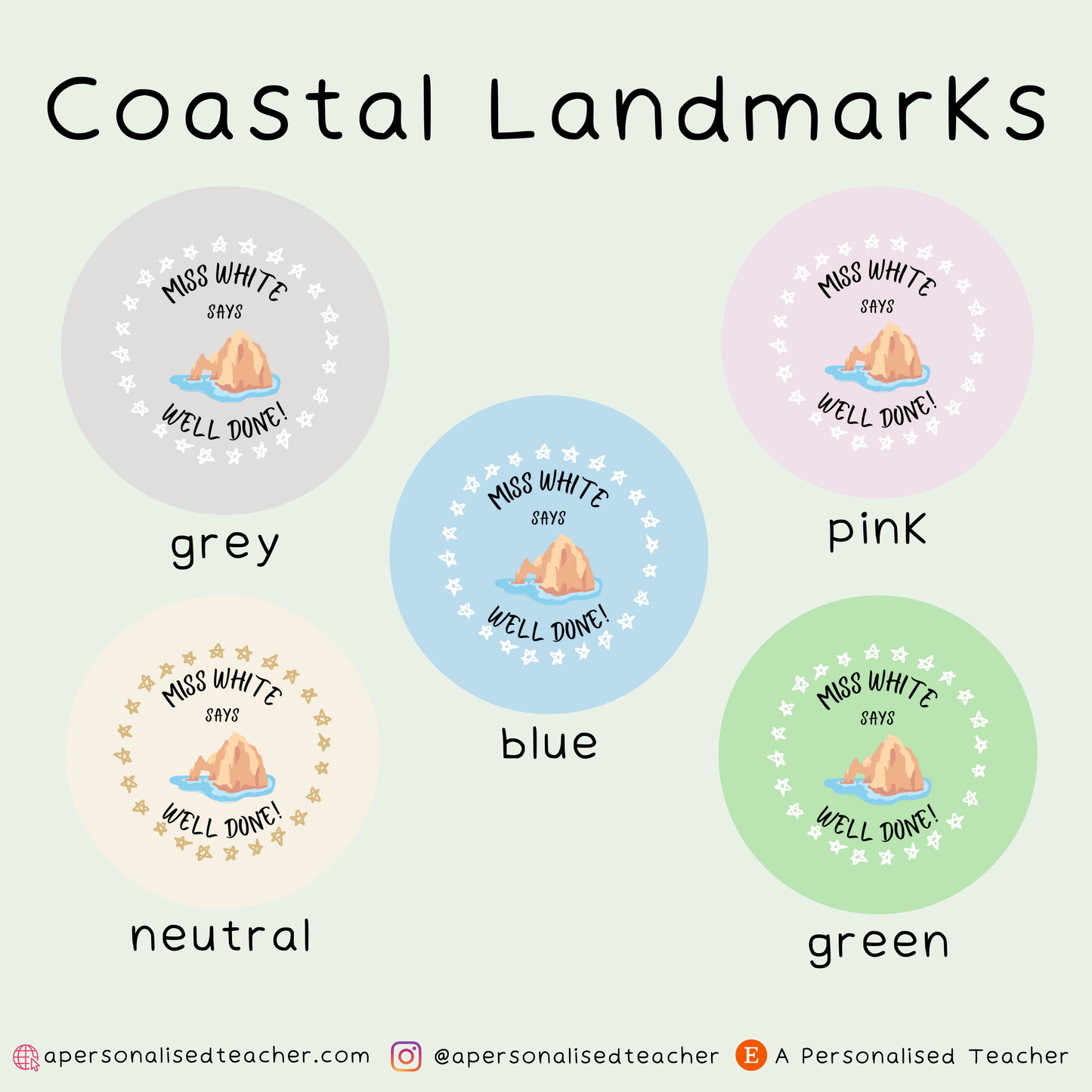 Personalised Geography Teacher Stickers