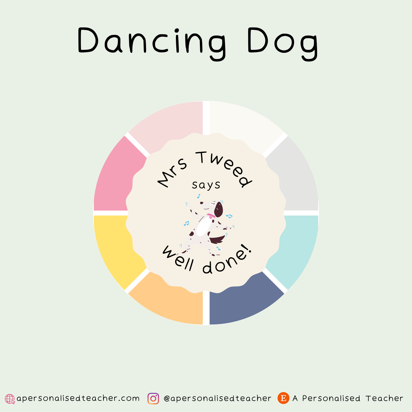 Personalised Dancing Animal Teacher Stickers