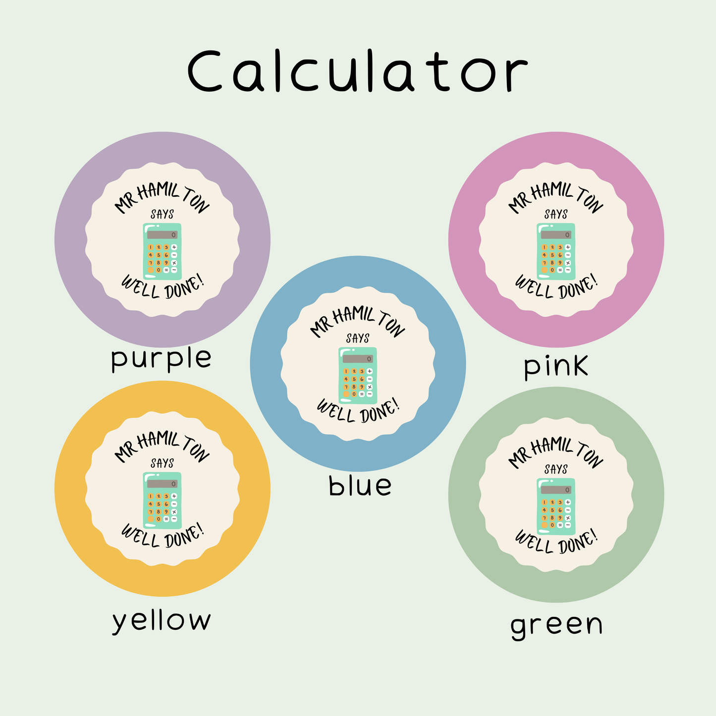 Personalised Maths Teacher Stickers