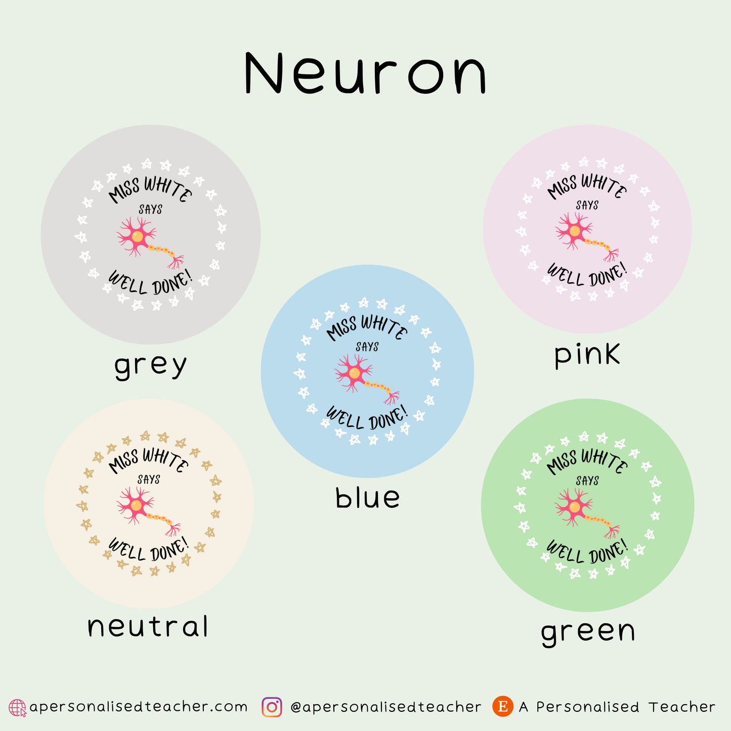 Personalised Psychology Teacher Stickers