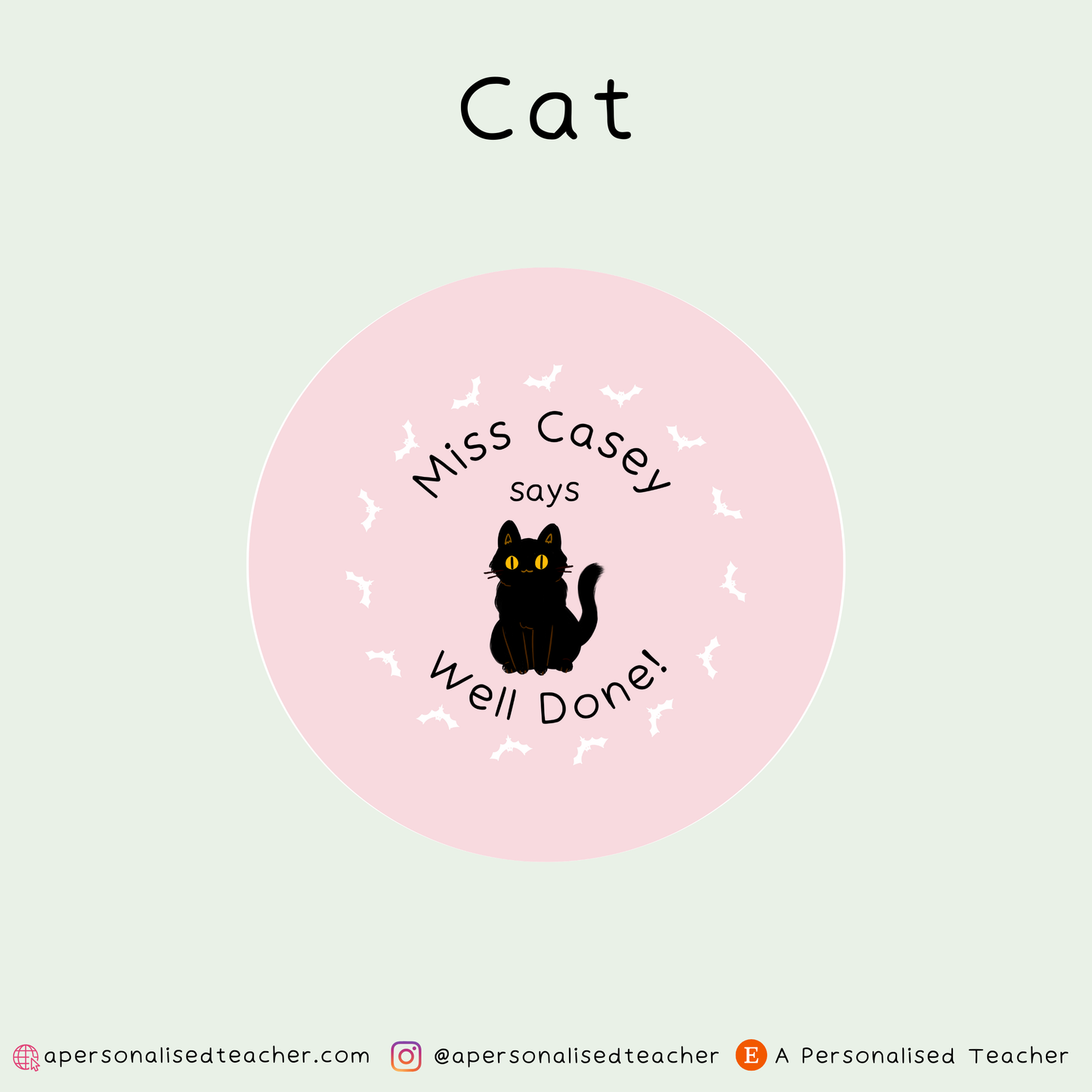 Personalised Halloween Teacher Stickers