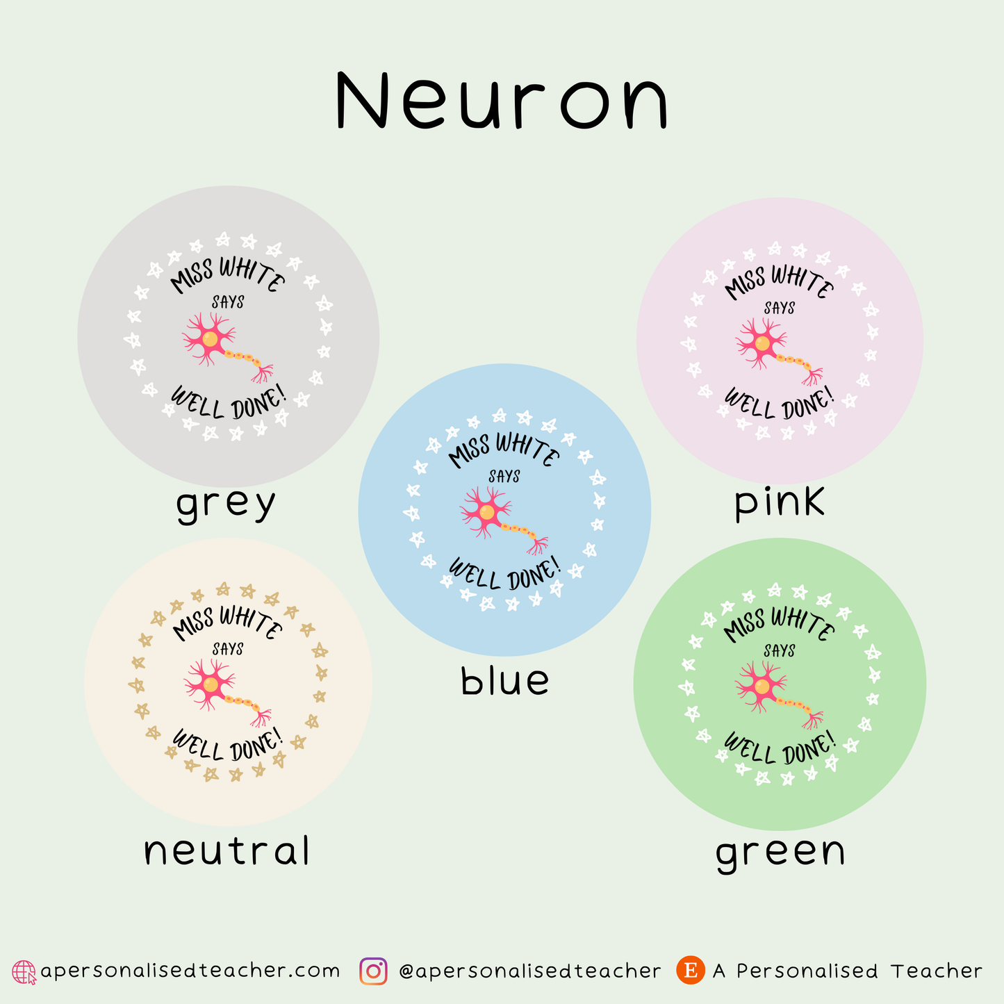 Personalised Biology Teacher Stickers