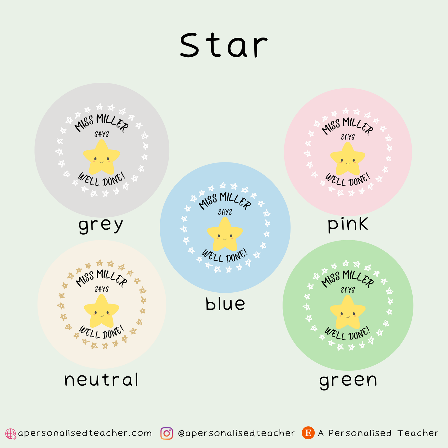 Personalised Teacher Stickers