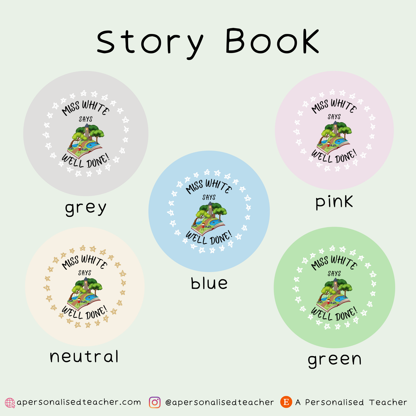 Personalised English Teacher Stickers