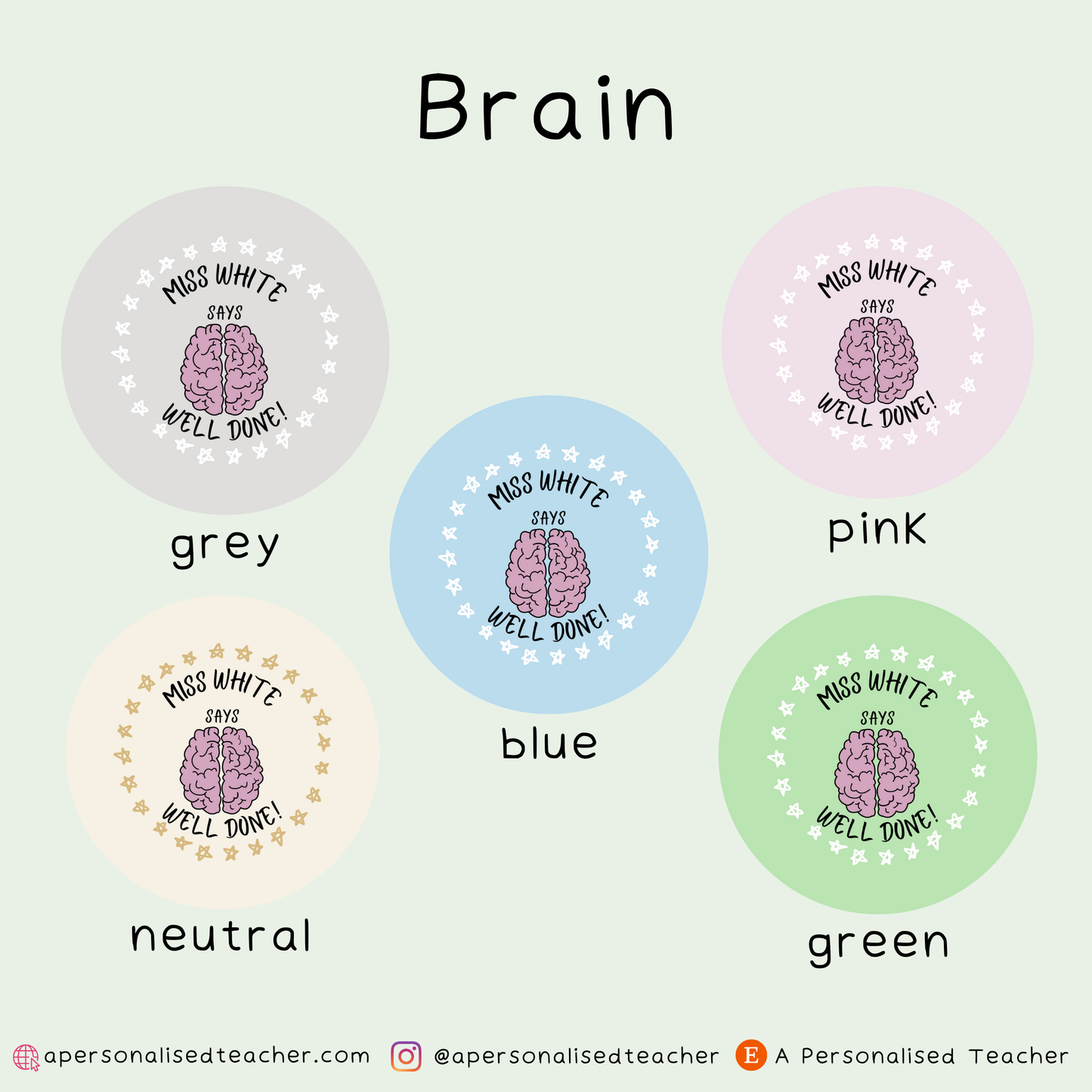 Personalised Psychology Teacher Stickers