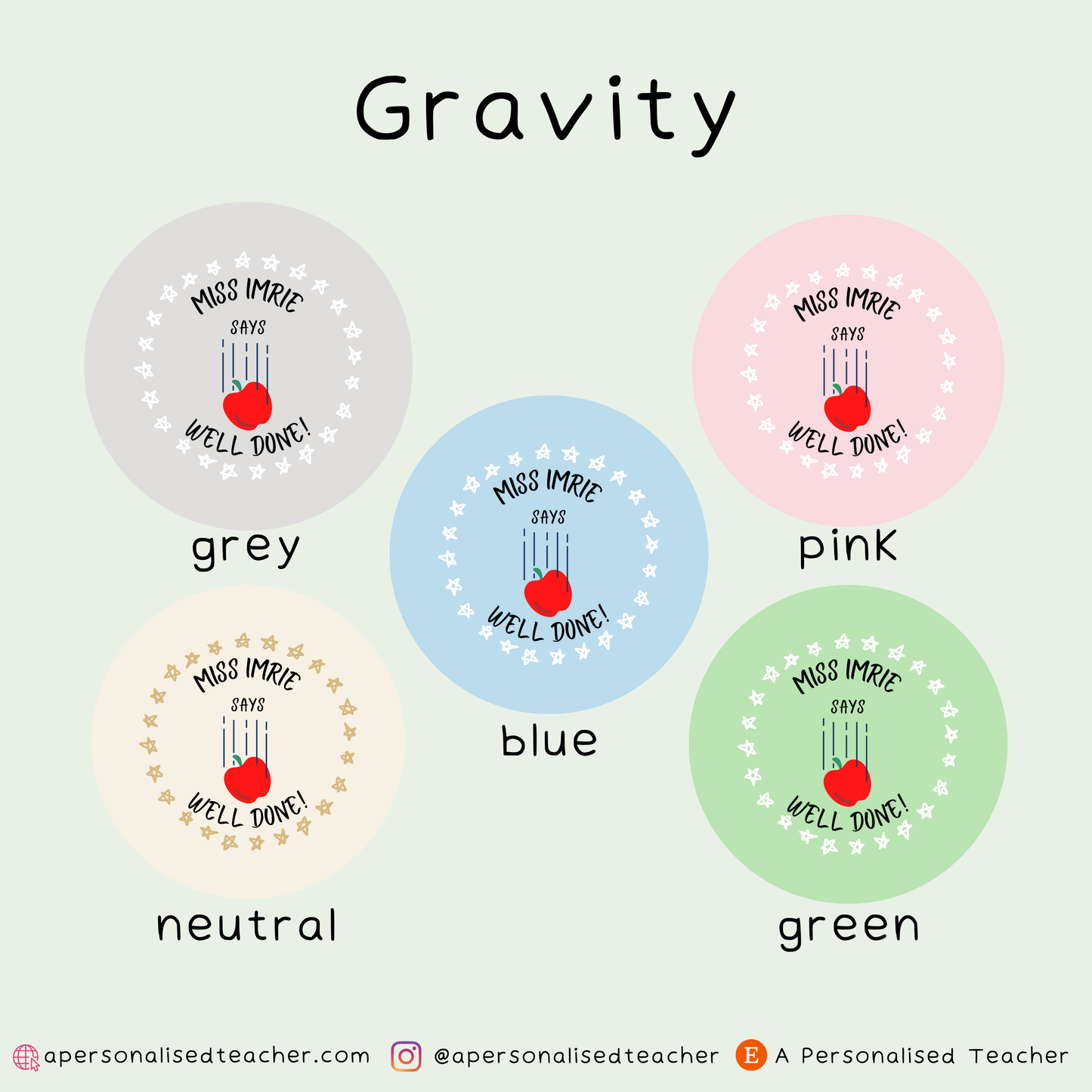 Personalised Physics Teacher Stickers