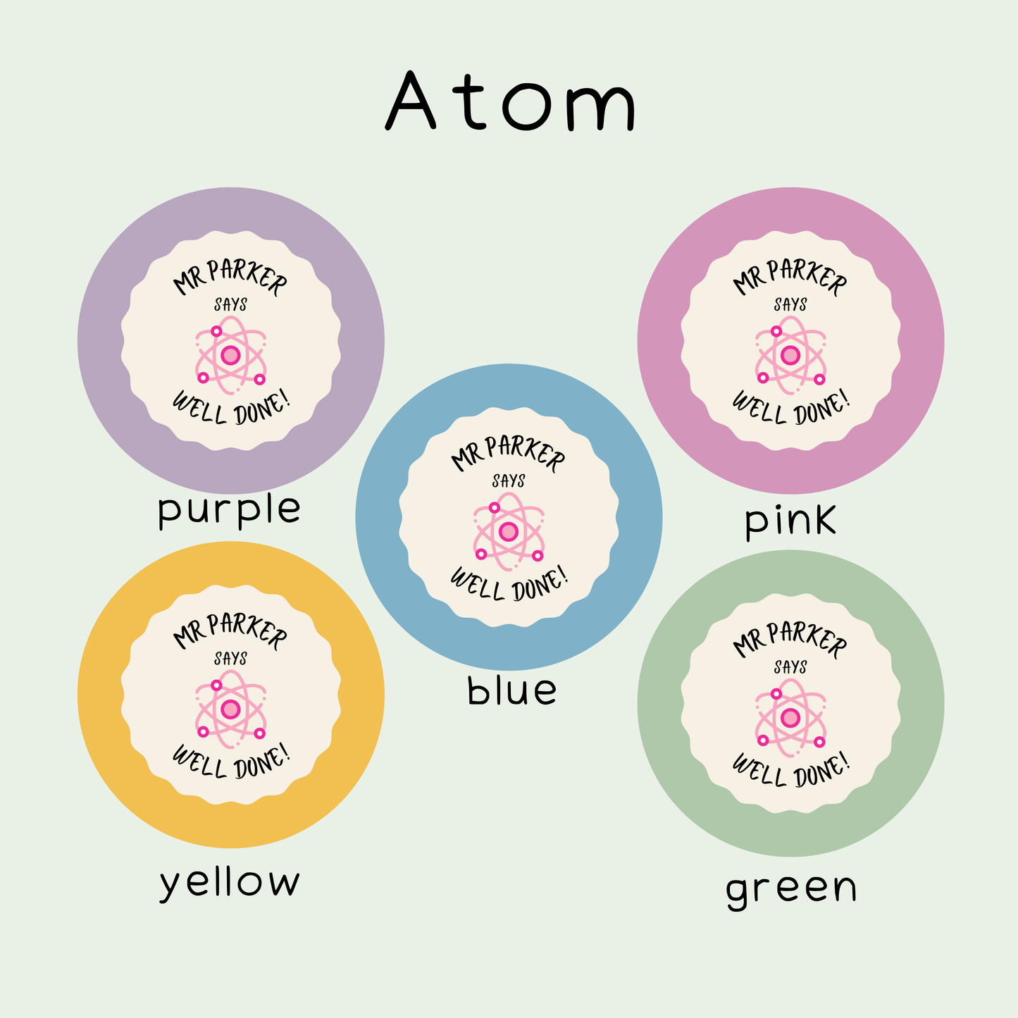 Personalised Chemistry Teacher Stickers