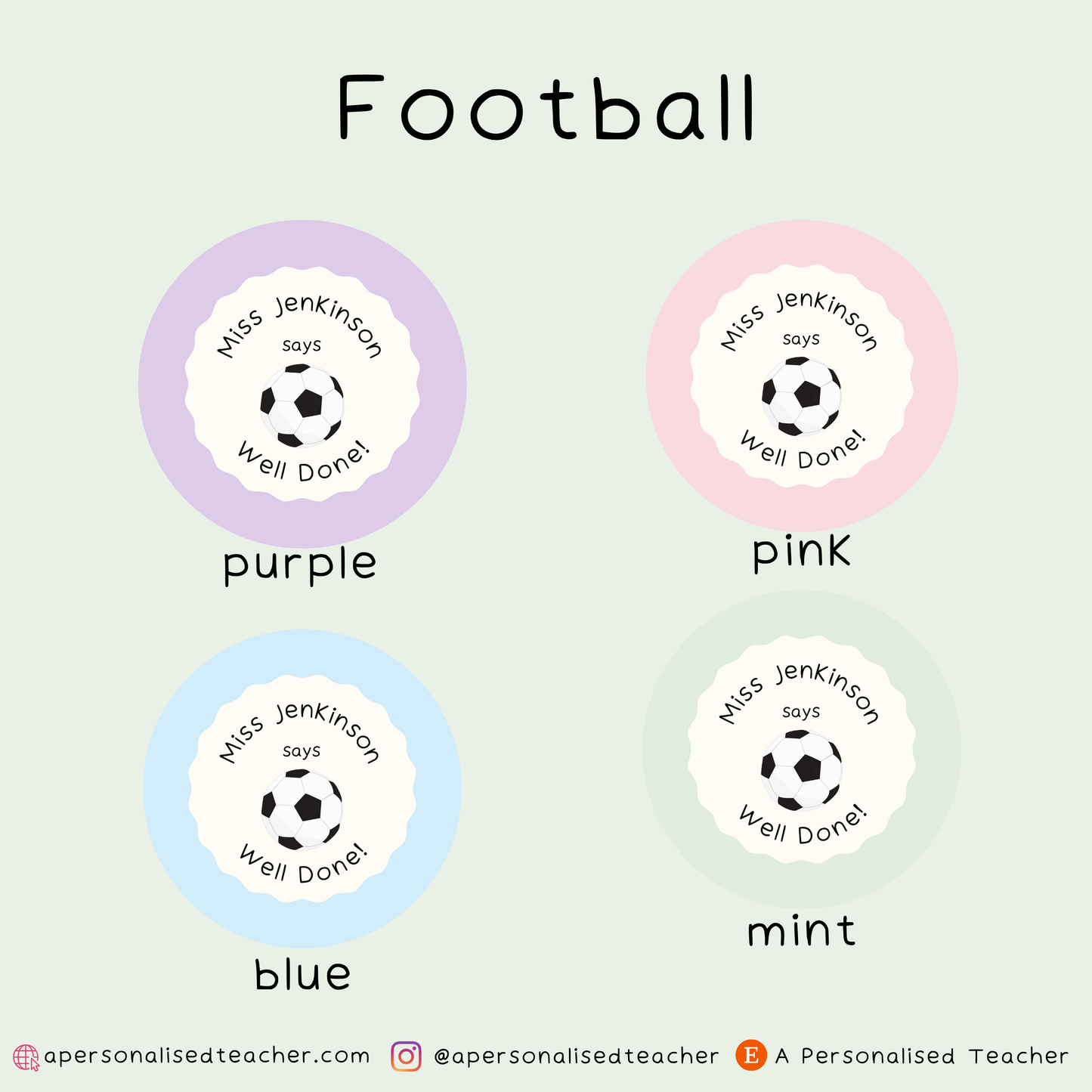 Personalised Teacher Stickers