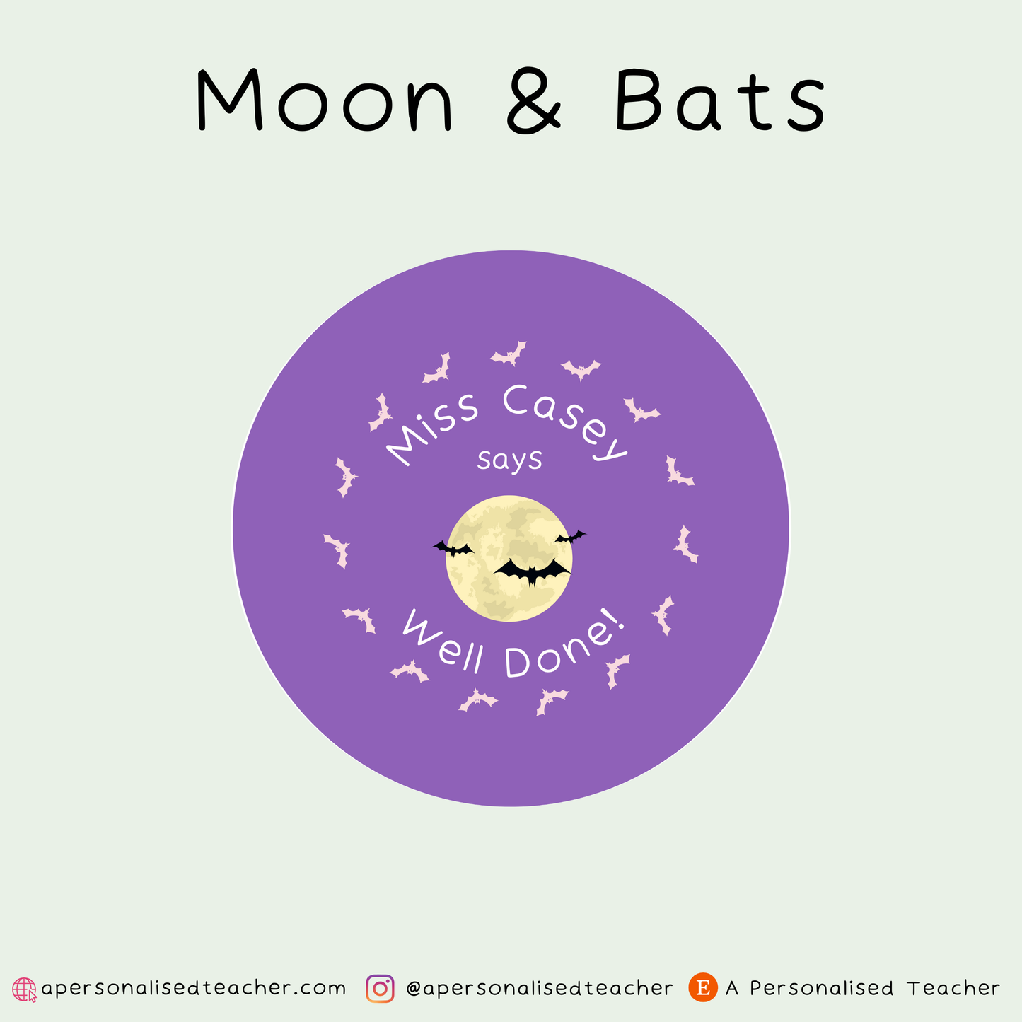 Personalised Halloween Teacher Stickers