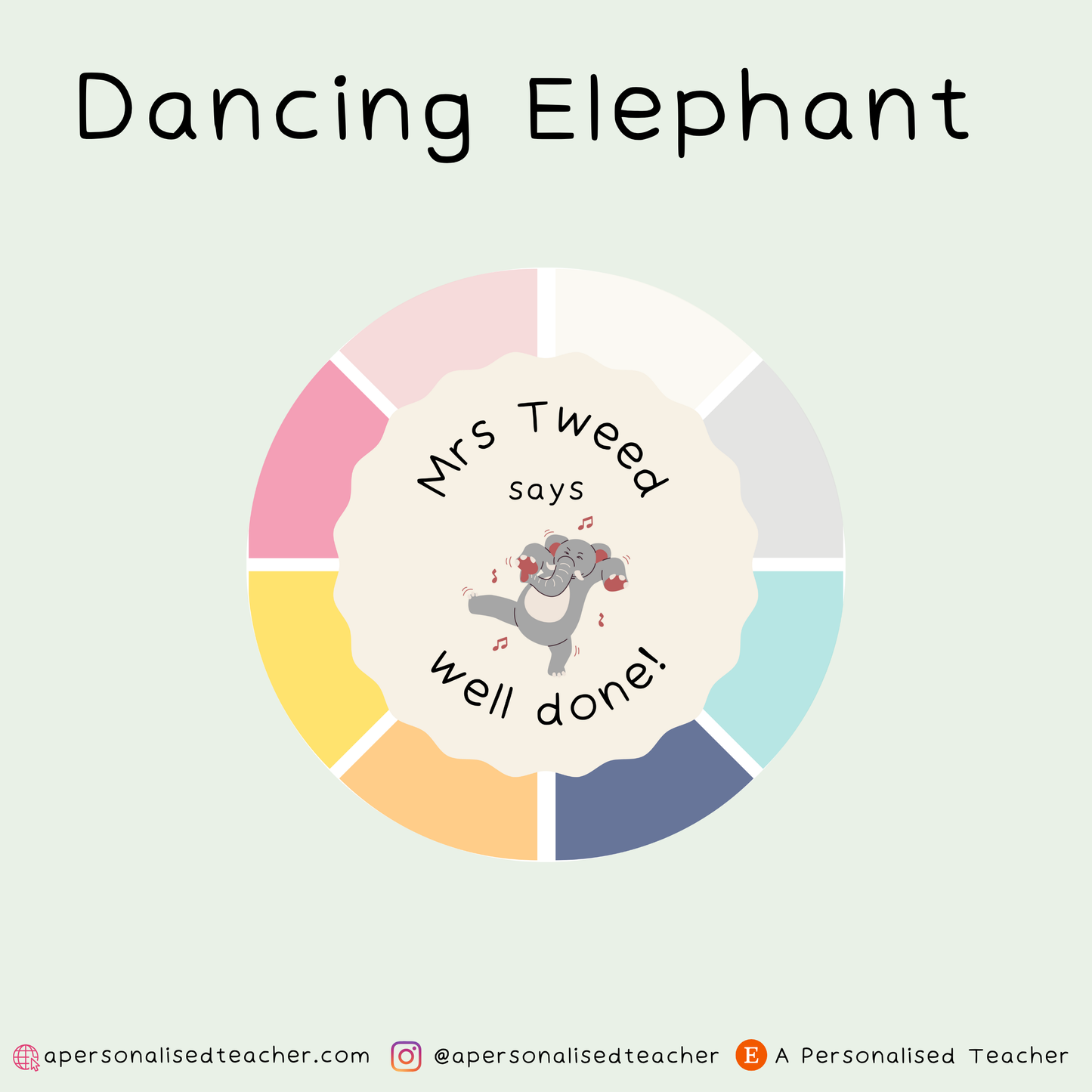 Personalised Dancing Animal Teacher Stickers