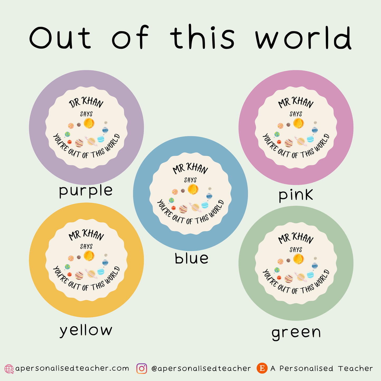 Personalised Science Teacher Stickers