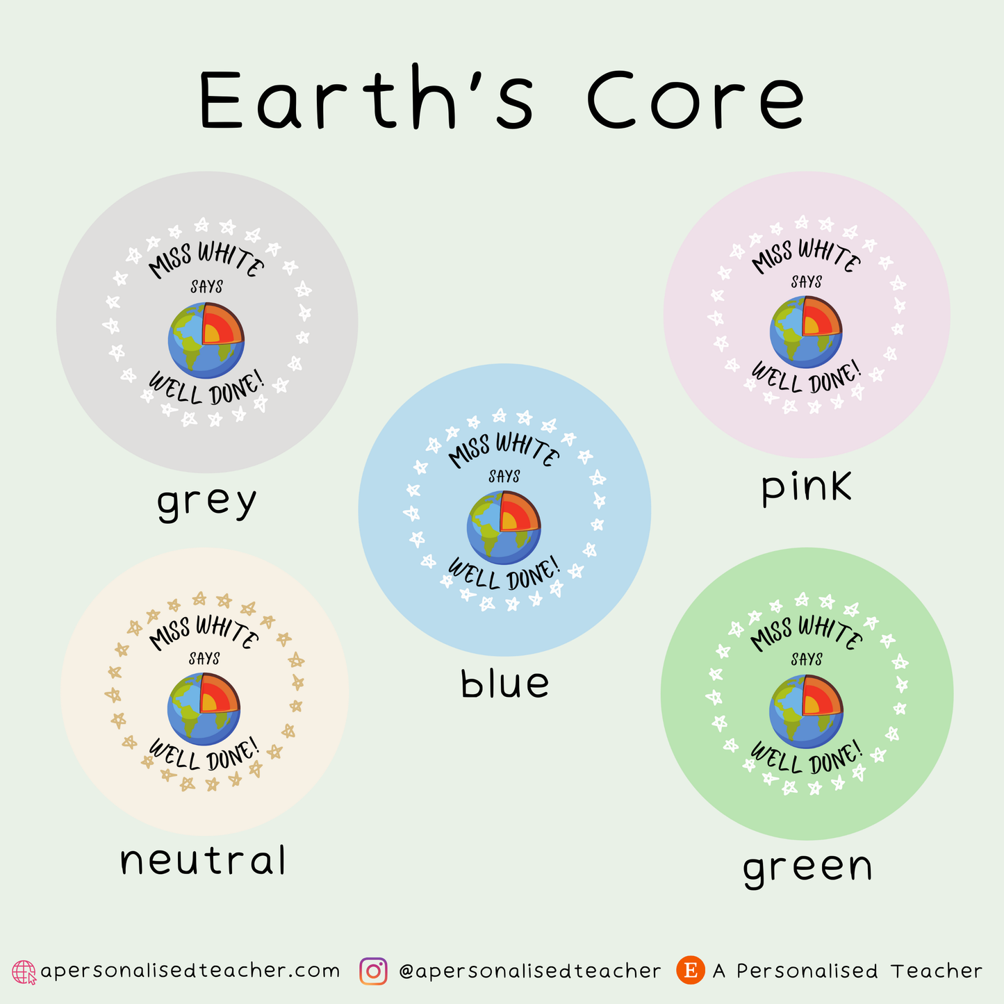 Personalised Geography Teacher Stickers