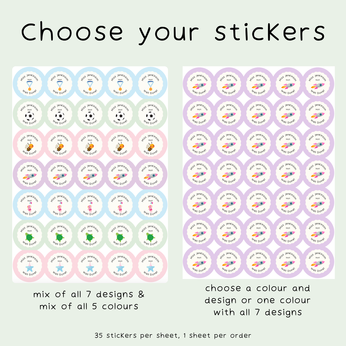 Personalised Teacher Stickers