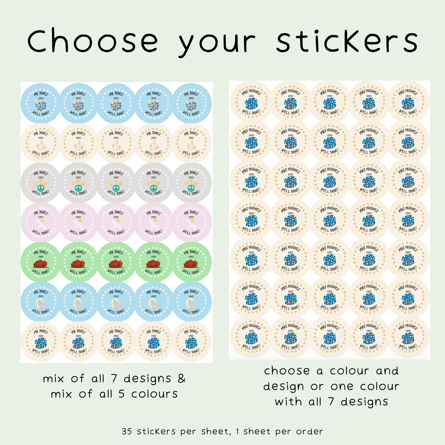Personalised RE Teacher Stickers