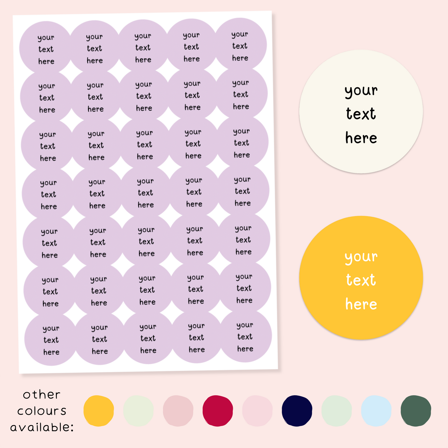 Personalised Custom Wording Stickers