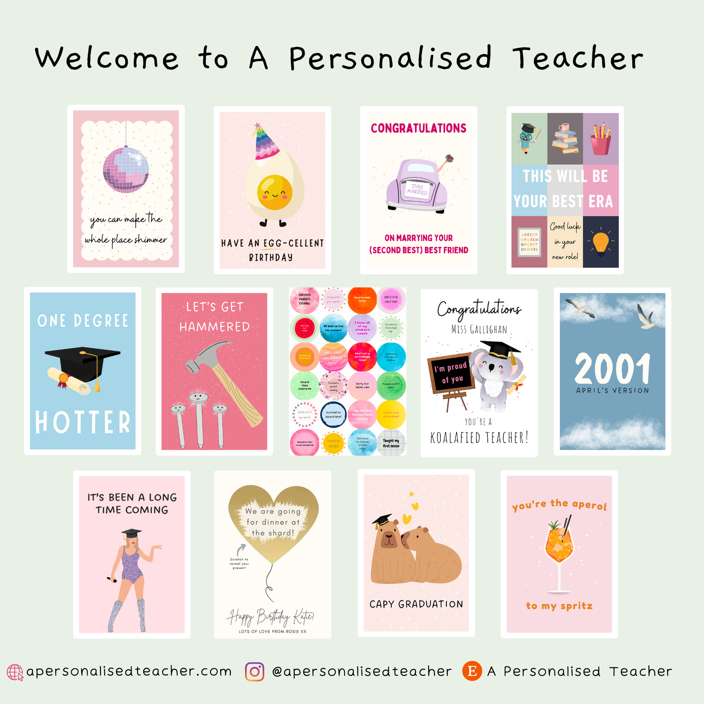 Personalised Science Teacher Stickers