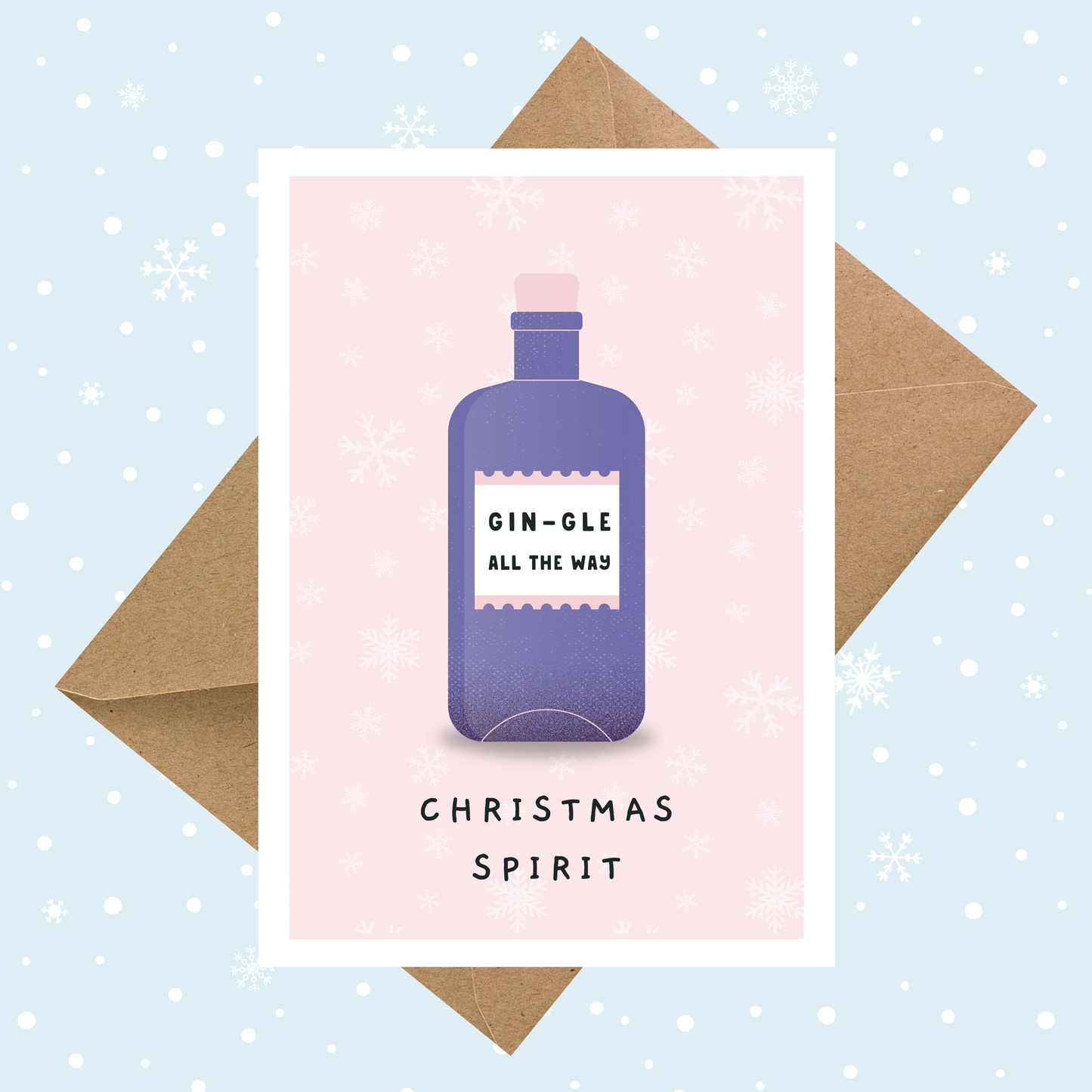 Gin-gle All The Way Christmas Card