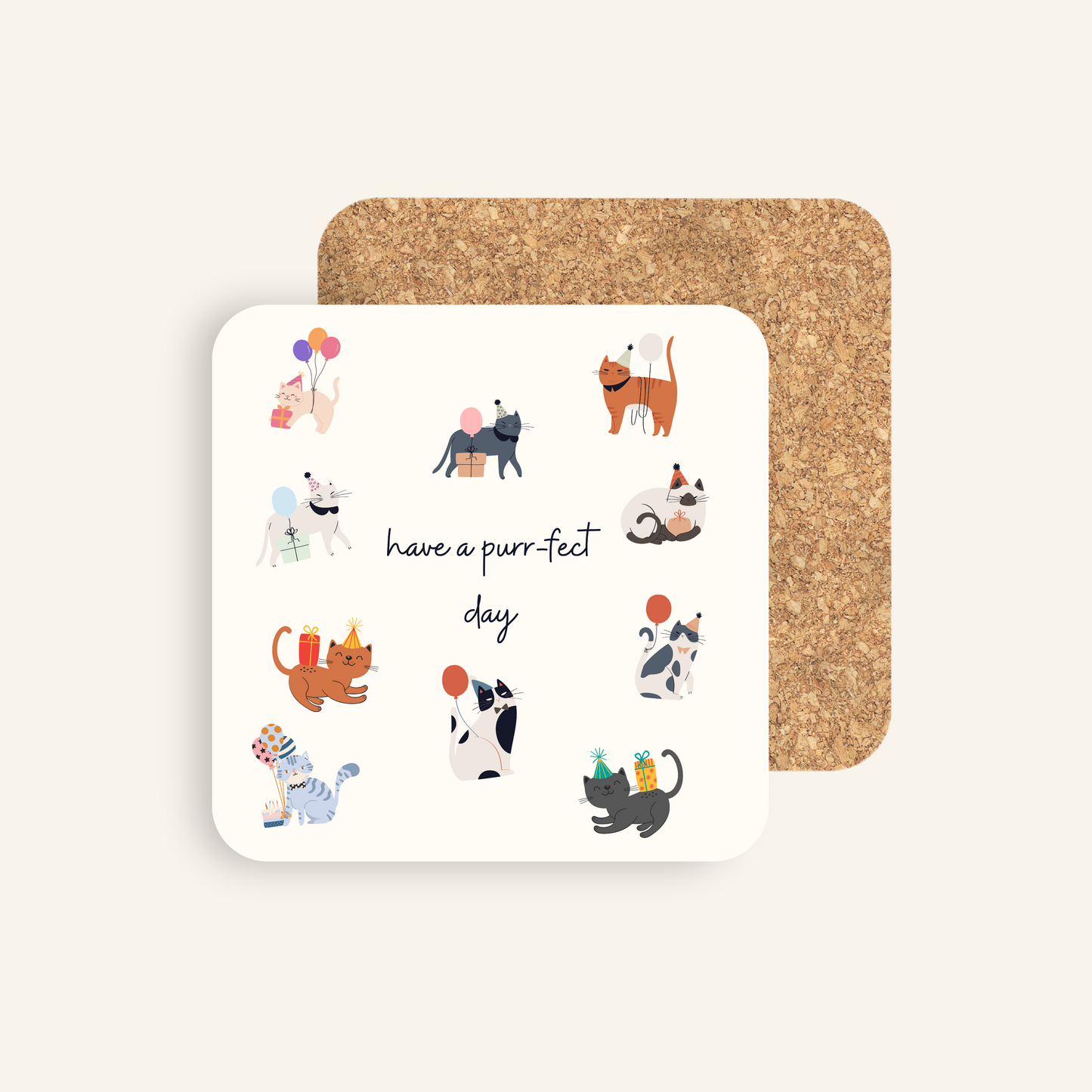 Purr-fect Day Cat Coaster