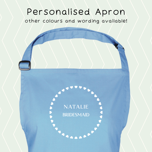 Personalised Wedding Party Apron