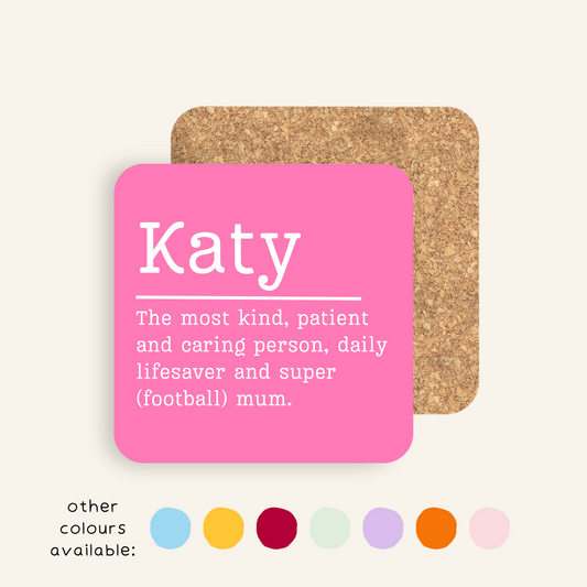 Personalised Name Definition Coaster