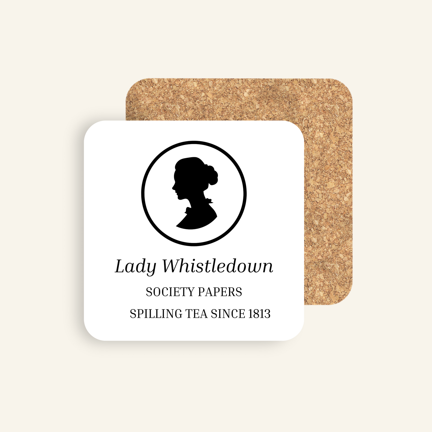 Lady Whistledown Society Papers Coaster