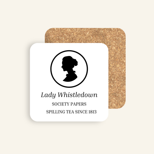 Lady Whistledown Society Papers Coaster