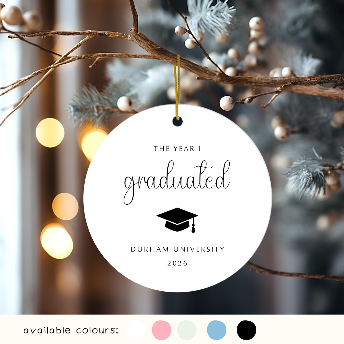 Personalised The Year I Graduated Christmas Decoration