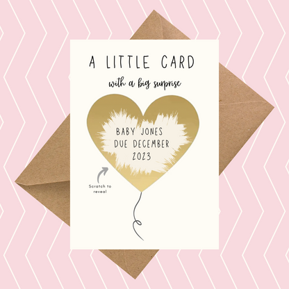 Pregnancy Announcement Scratch Card