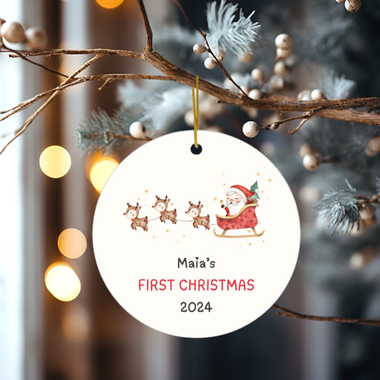 Personalised First Christmas Decoration