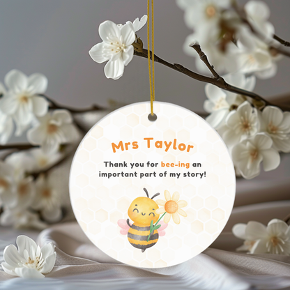 Personalised Thank You for Bee-ing Important Hanging Decoration