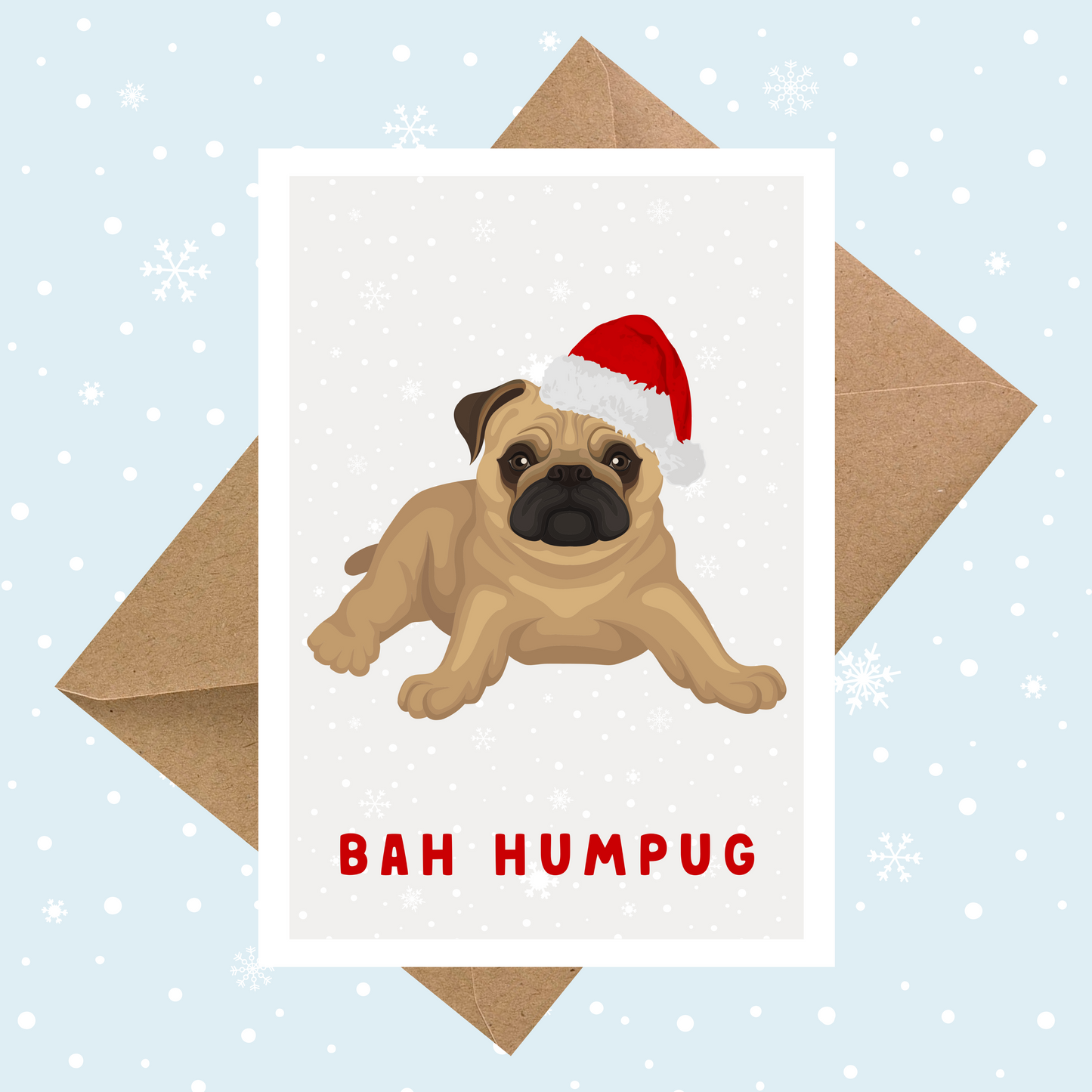 Bah HumPug Christmas Card