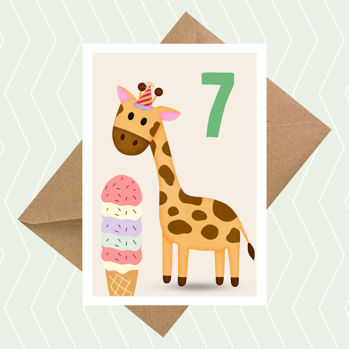 Giraffe Children's Birthday Card