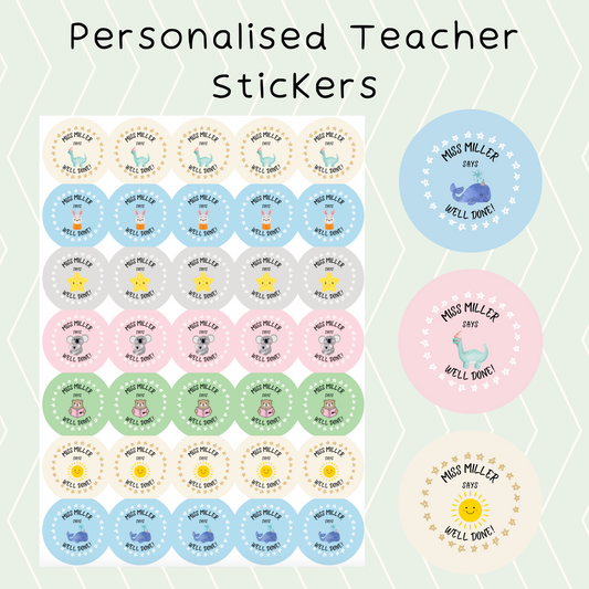 Personalised Teacher Stickers