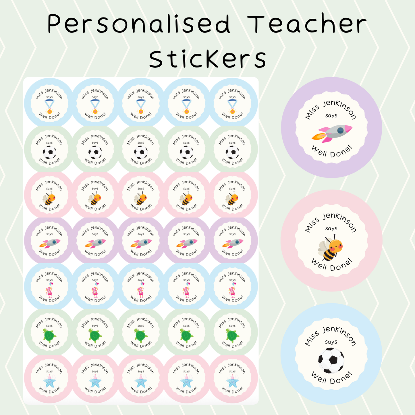 Personalised Teacher Stickers