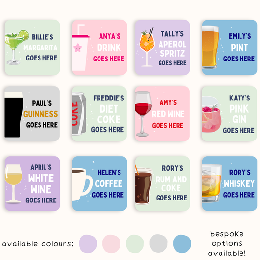 Personalised Drinks Coasters - Bulk Option
