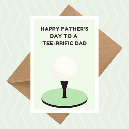 Happy Father's Day to a Tee-rrific Dad Golf Card
