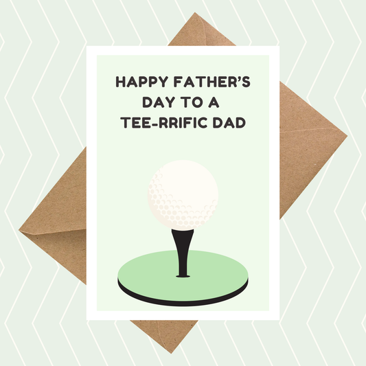 Happy Father's Day to a Tee-rrific Dad Golf Card