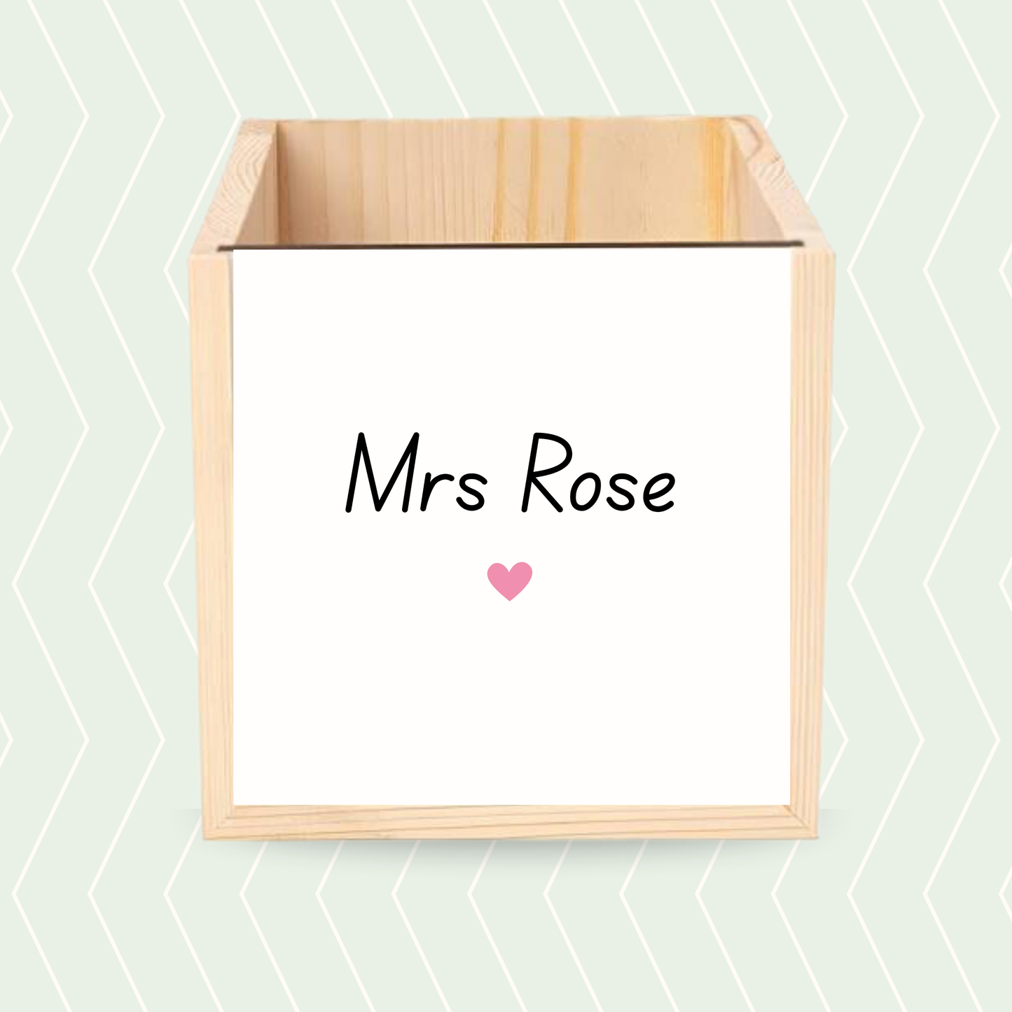 Personalised Teacher Pencil Pot - Pink Heart
